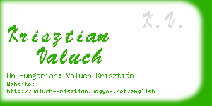 krisztian valuch business card